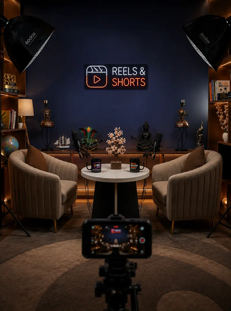 Vertical video and reels recording setup
