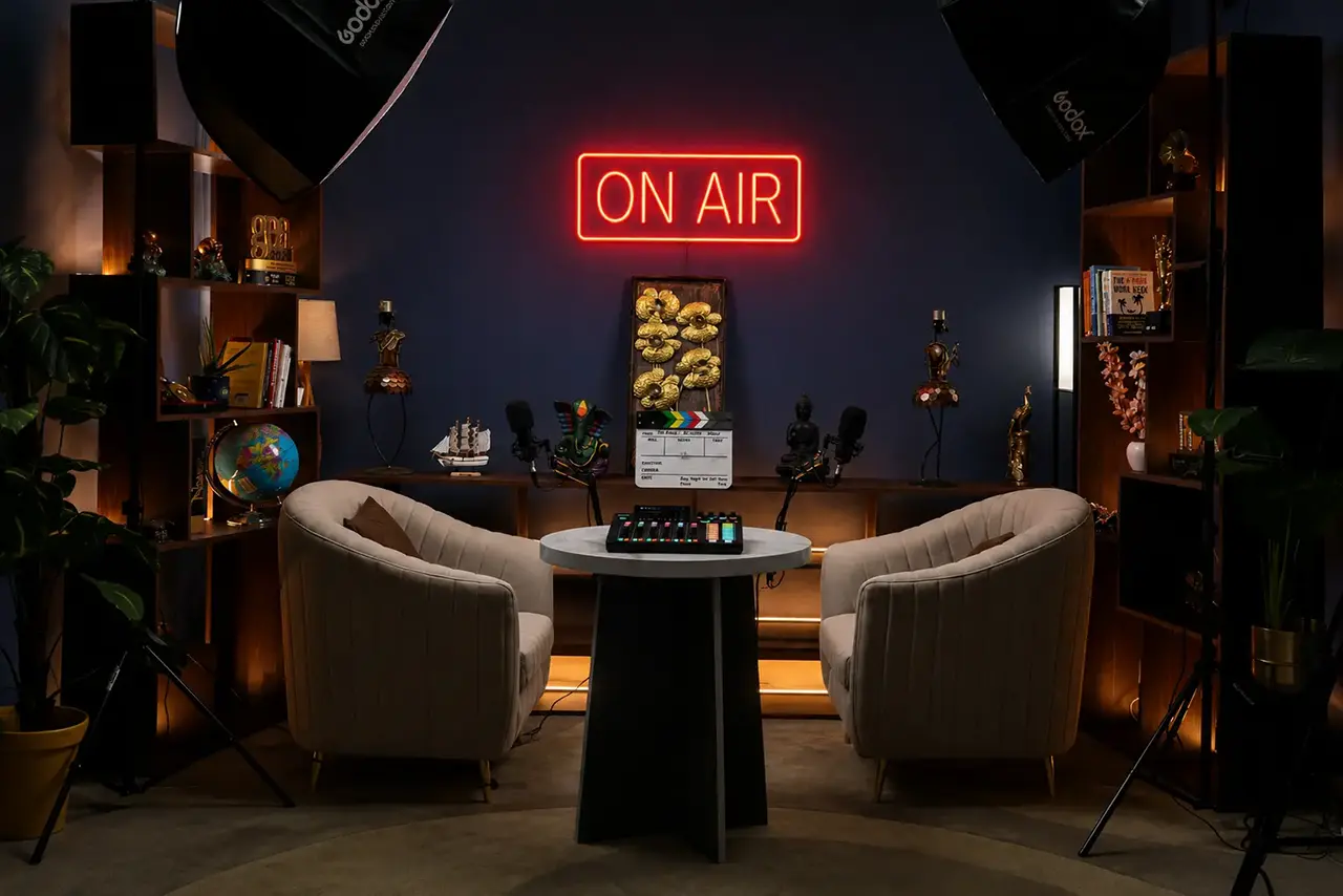 Professional podcast and video studio tour